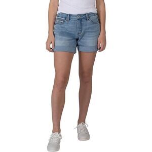 JAG Alex Mid Rise stretch Rolled Hem Boyfriend Shorts 8/29 light denim women’s